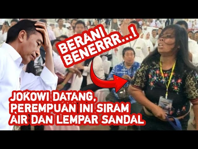 Heboh!! Bapak Presiden Jokowi Disiram Air Dan Dilempar Sendal